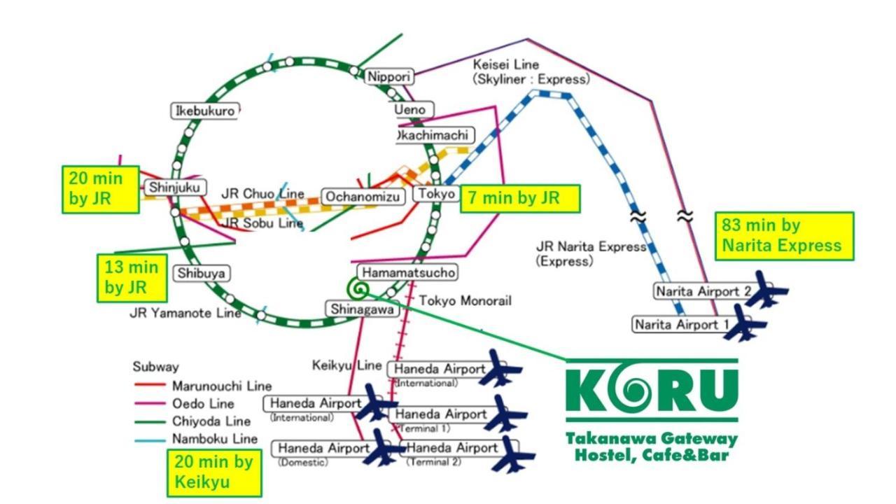 Koru Takanawa Gateway Hostel, Cafe&Bar 도쿄 외부 사진